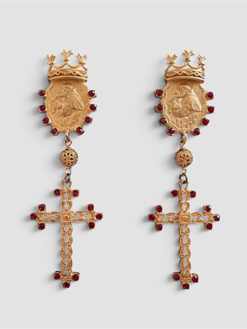 Dolce & Gabbana Clip on Cross Earrings